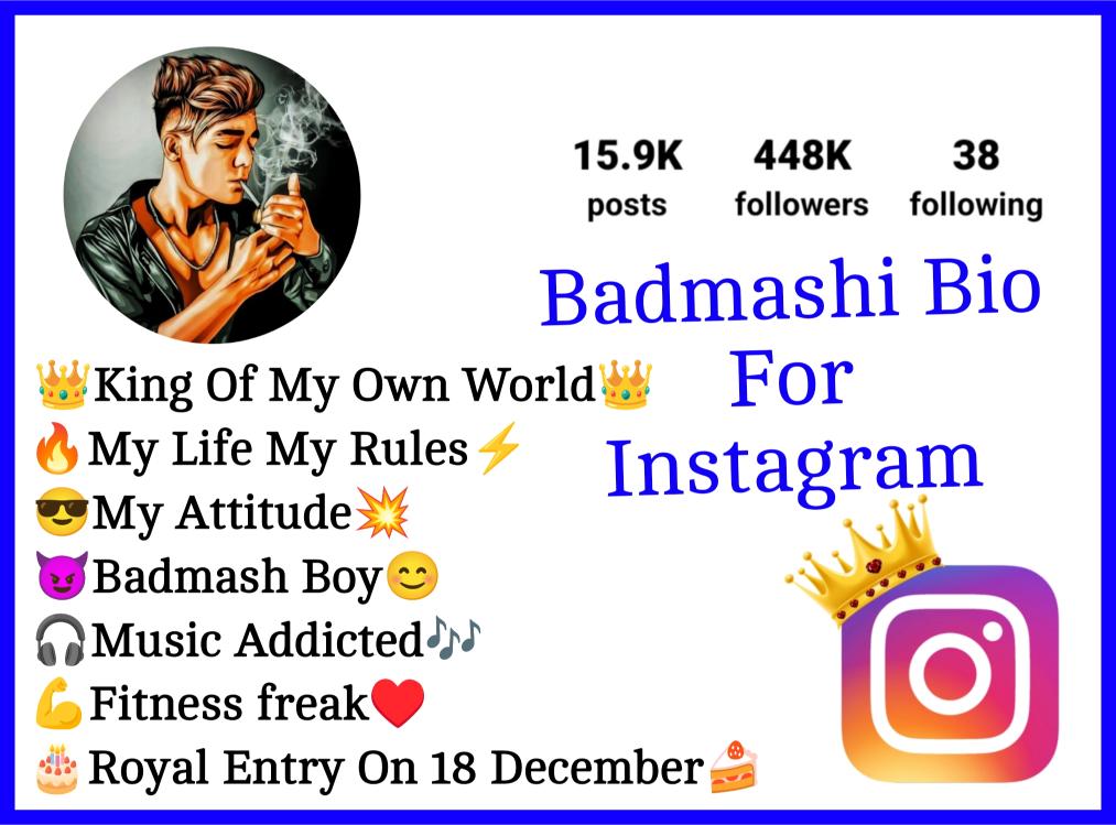 Badmashi Bio For Instagram