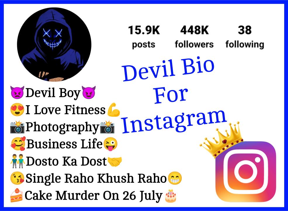 Devil Bio For Instagram