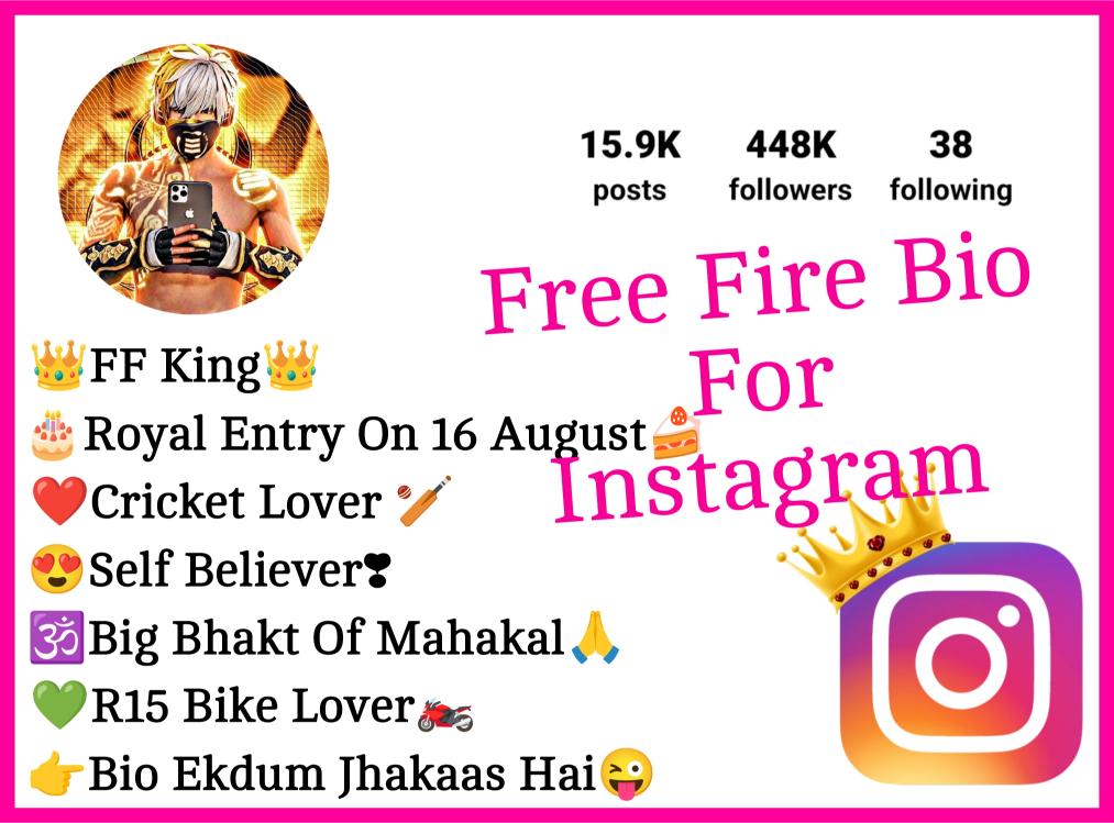 Free Fire Bio For Instagram