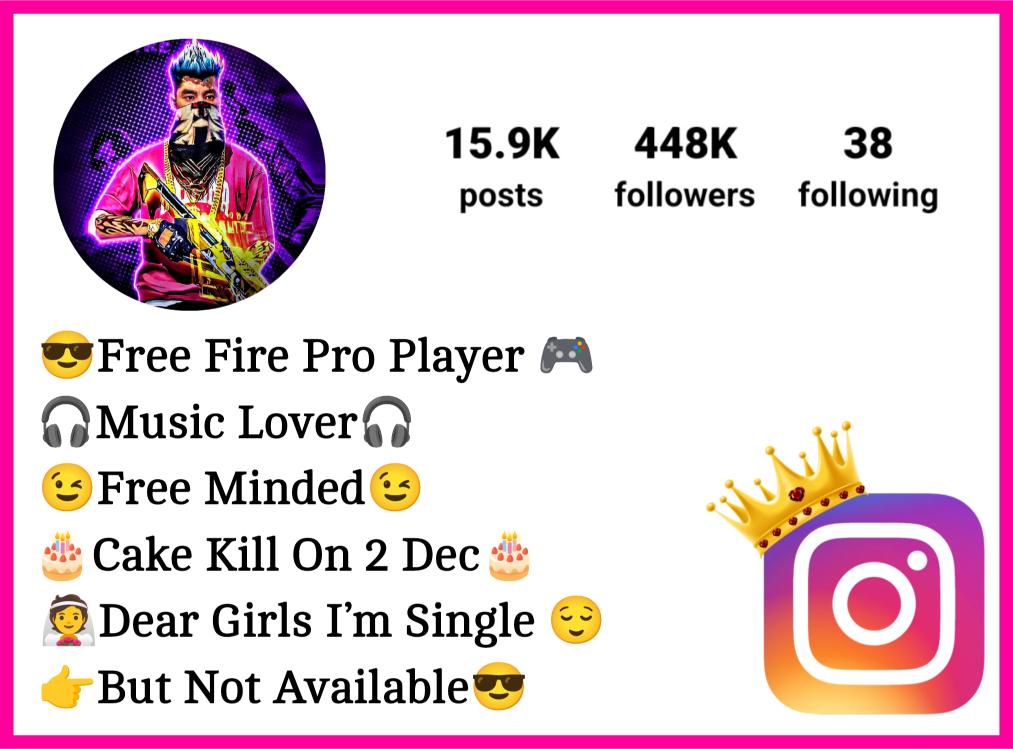Free Fire Bio For Instagram