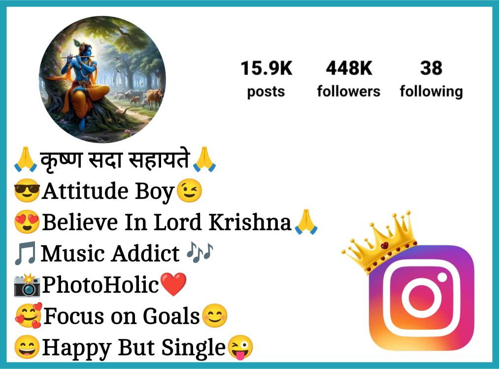 Krishna Bio For Instagram 