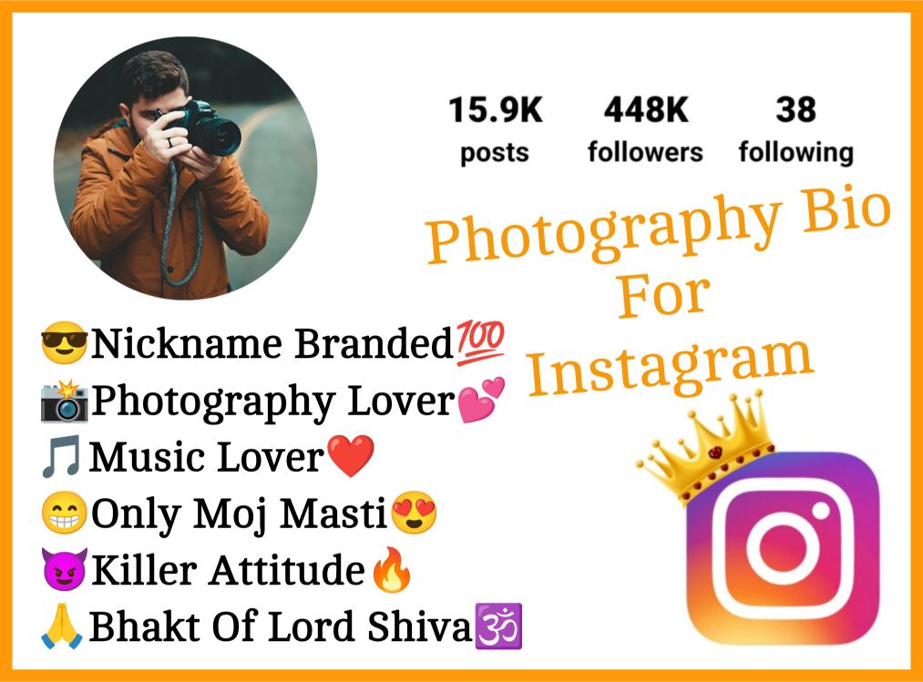 Photography Bio For Instagram