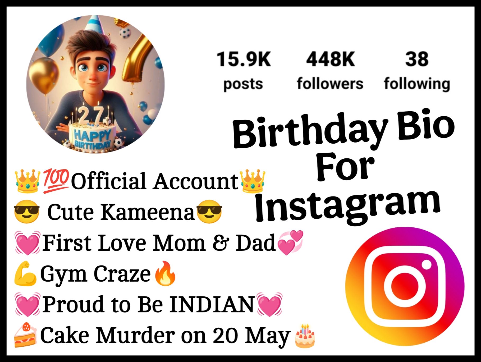Birthday Bio For Instagram