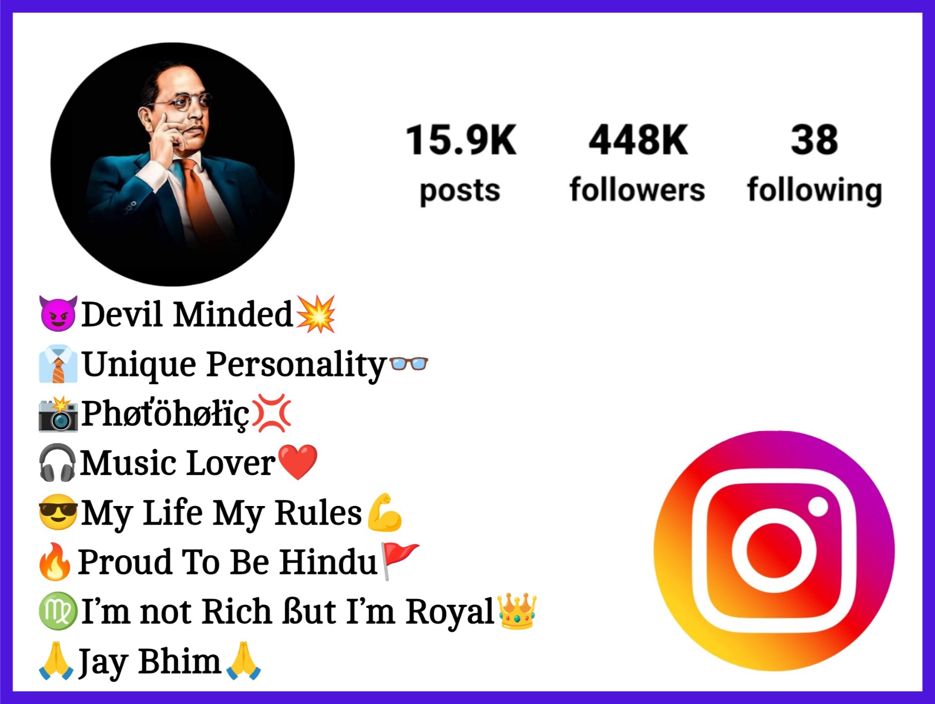 Jay Bhim Bio For Instagram