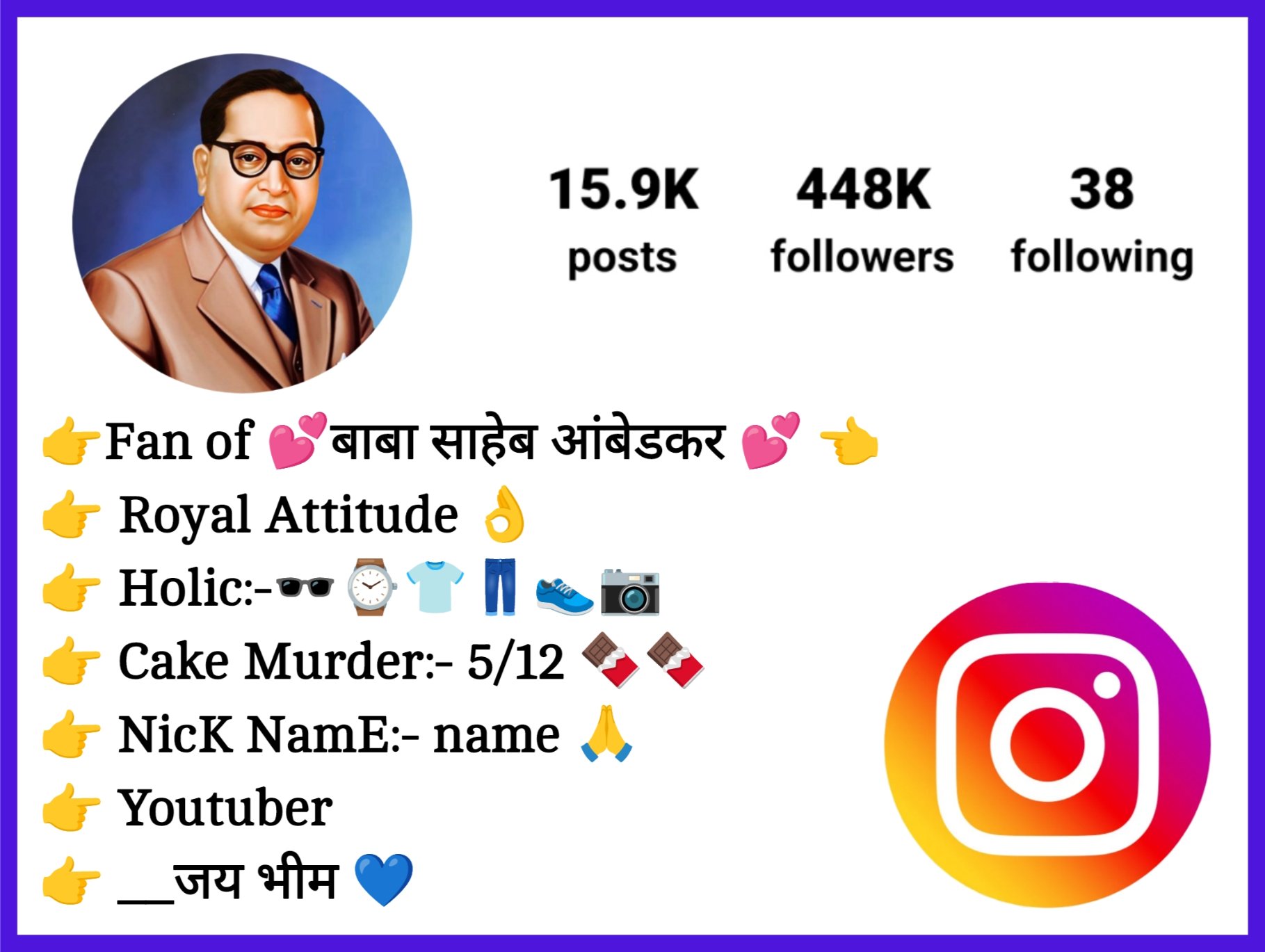 Jay Bhim Bio For Instagram