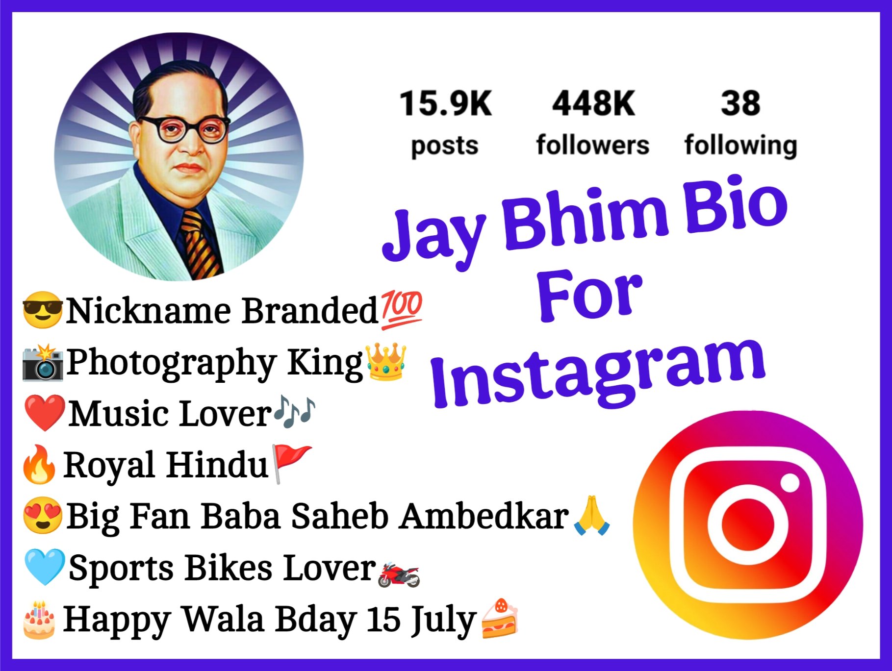 Jay Bhim Bio For Instagram