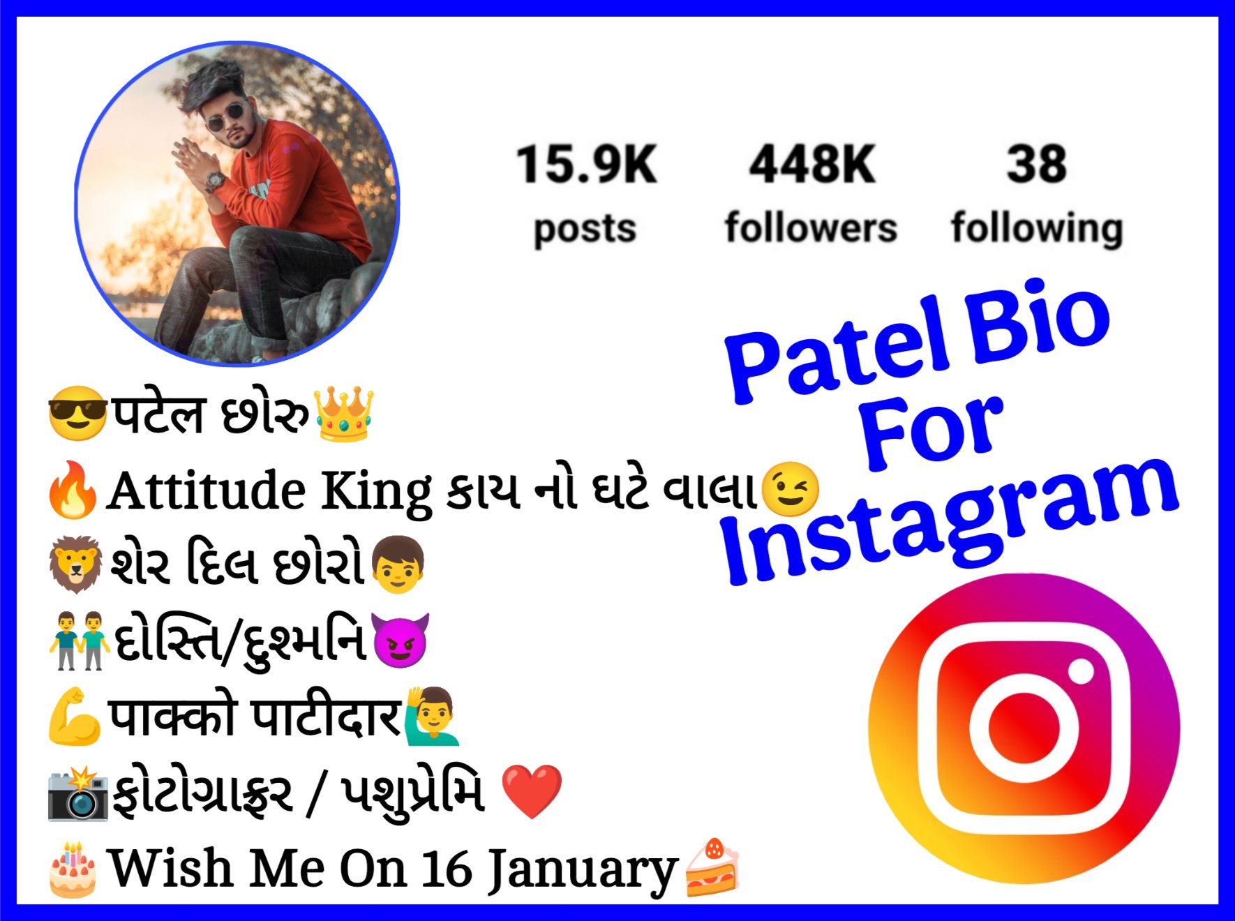 Patel Bio For Instagram