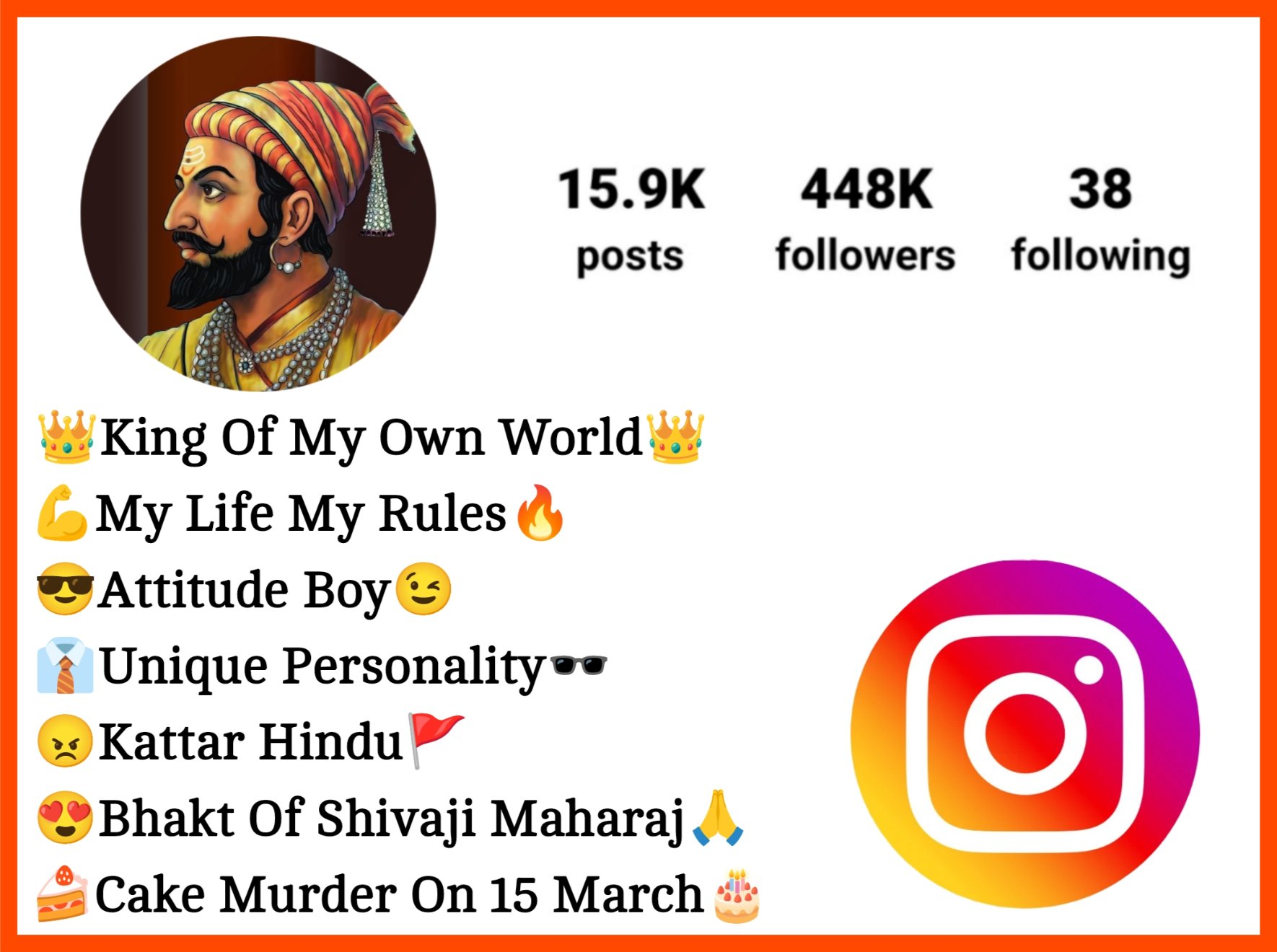 Shivaji Maharaj Bio For Instagram
